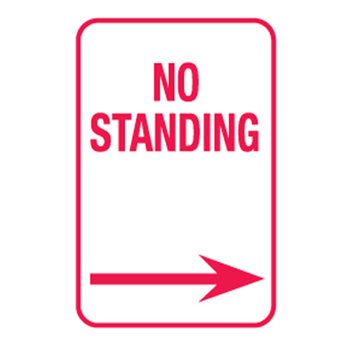 No Standing Sign No Standing Arrow Right 843027 Brady Australia