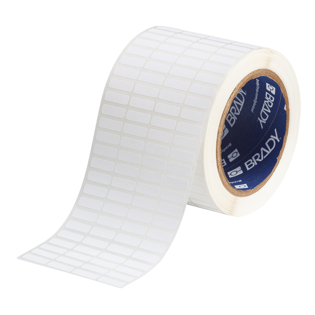 Étiquettes en polyester blanc mat écologique avec mandrin de 76 mm