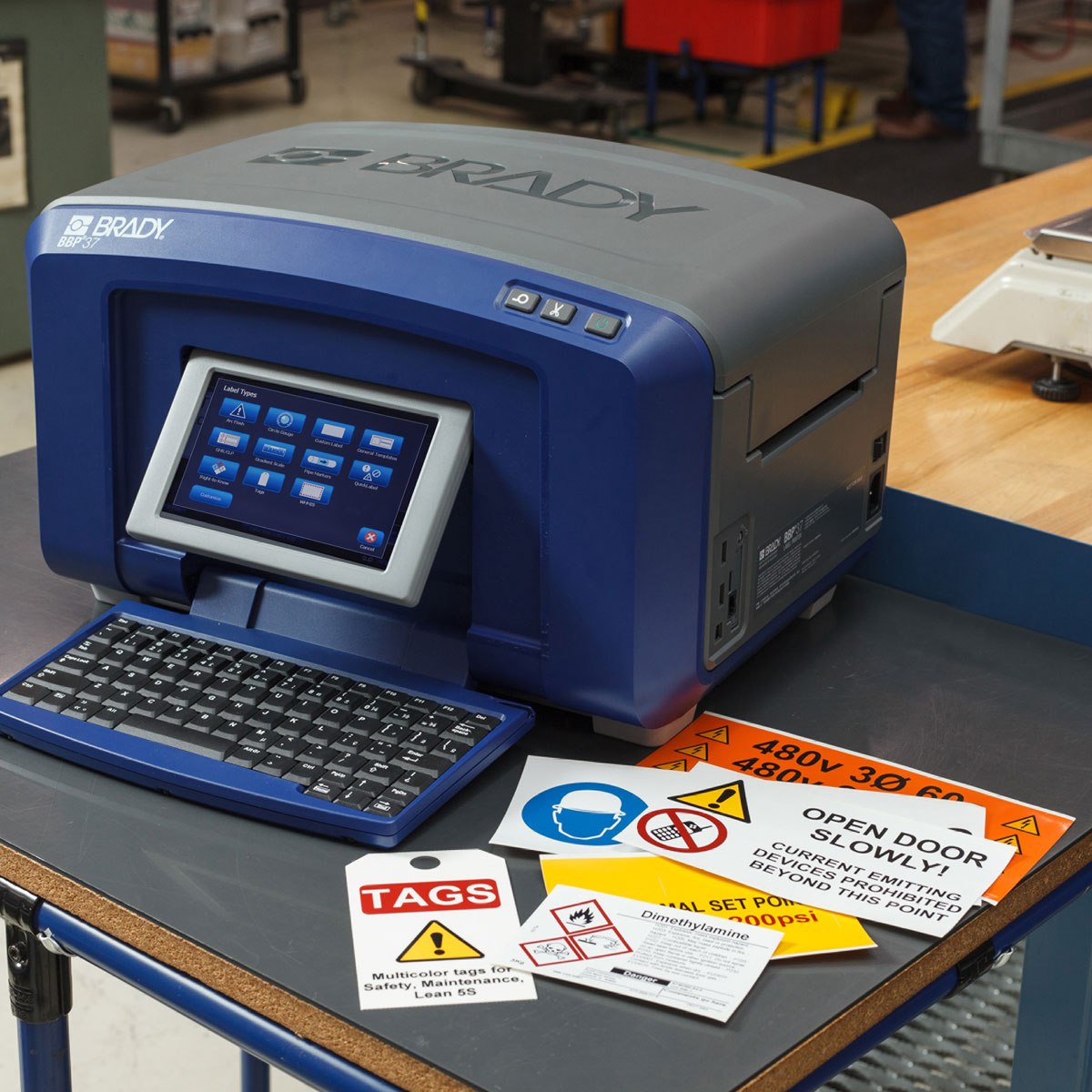 BBP35 Multi Color Sign And Label Printer With Workstation Safety And