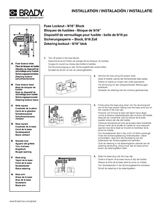 Installation sheet for Fuse Lockout