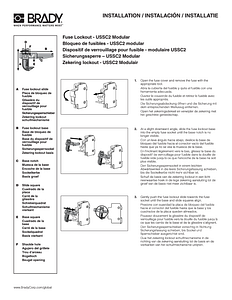 Installation sheet for Fuse Lockout USSC2 Modula