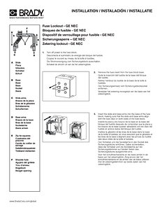 Installation sheet for Fuse Lockout GE NEC
