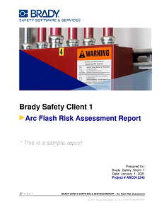 Arc Flash Risk Assessment Sample Report