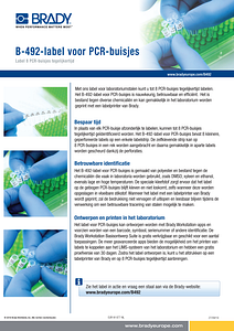 B-492-label voor PCR-buisjes - infoblad