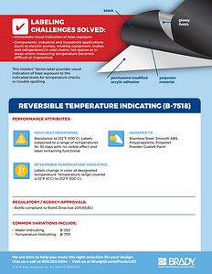 Cold Chain Temperature Indicating Labels - Brady Part: TIL-9-2C-8C ...