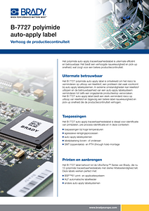 B-7727 polyimide auto-apply label - Infoblad