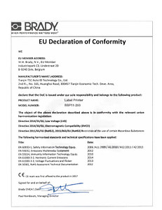 BBP11-200 - EU Declaration of Conformity