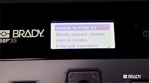 How to address common error messages on your BBP30 or BBP33 printer
