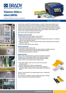 Tiskárna štítků a etiket BBP85 - Informační leták