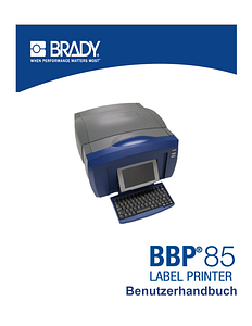 BBP85 Label Printer Benutzerhandbuch