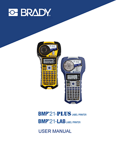 BMP21-PLUS / BMP21-LAB Label Printer User Guide - English