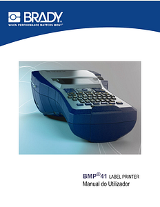 BMP41 Label Printer manual do utilizador