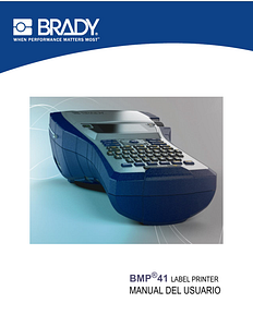 BMP41 Label Printer manual del usuario