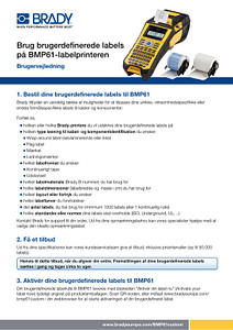 Brug brugerdefinerede labels på BMP61-labelprinteren - Brugervejledning