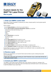 Custom labels for the BMP61 Label Printer - How to guide