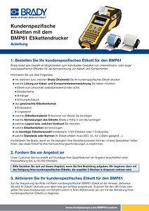 Kundenspezifische Etiketten mit dem BMP61 Etikettendrucker - Anleitung