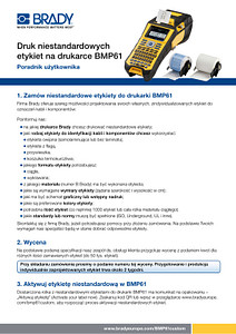 Druk niestandardowych etykiet na drukarce BMP61 -  Poradnik użytkownika