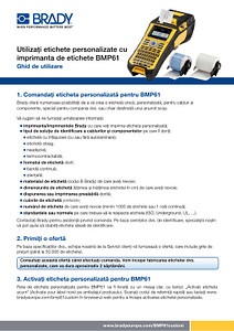 Utilizați etichete personalizate cu imprimanta de etichete BMP61 - Ghid de utilizare
