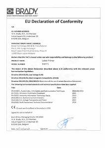BMP71 - EU Declaration of Conformity