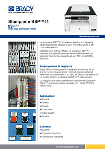 Stampante BSP™41 - Foglio informativo