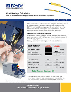 BSP45 Sleeve Applicator ROI Cost Calculator