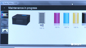 How to adjust the top of form on the BradyJet J5000 inkjet printer
