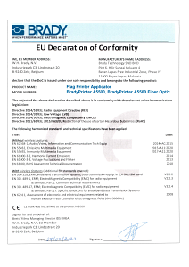 BradyPrinter A5500 - EU Declaration of Conformity