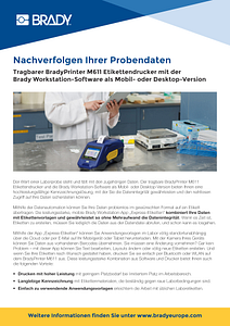 Work file and high res pdf file for the M611 Lab Infosheet in German
