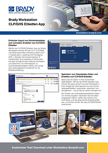 Brady Workstation CLP/GHS Etiketten App - Infoblatt