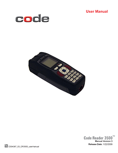 Code Reader 3500&#8482; User Manual - English