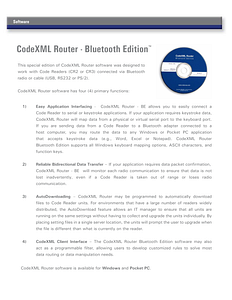 CodeXML Router - Bluetooth Edition - English