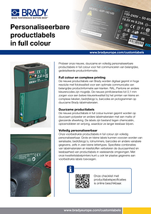 Personaliseerbare productlabels in full colour - infoblad