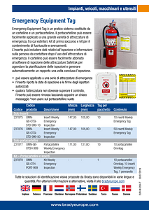 Emergency Equipment Tag sellsheet - Italian