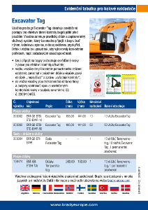Excavator Tag sell sheet - Czech