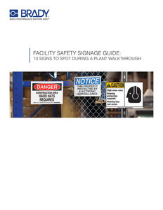 Facility Safety Signage Guide: 10 safety signs to spot during a plant walkthrough