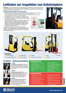 Forklift Inspection Guide poster A2 - German