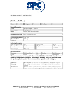 General Product Specification sheet GPS_IBC-S-Y