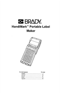 HandiMark Portable Label Maker User Manual