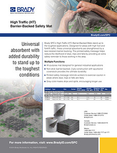 High Traffic Barrier Backed Mat Informational Sheet