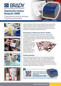 BradyJet J2000 sellsheet - French