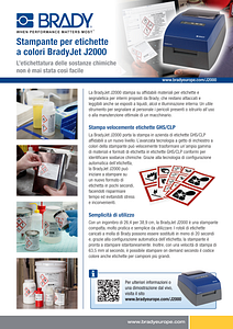 BradyJet J2000 sell sheet - Italian
