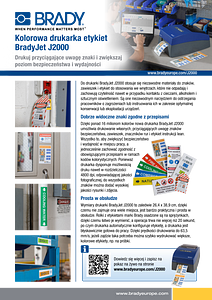 BradyJet J2000 SFID sell sheet - Polish