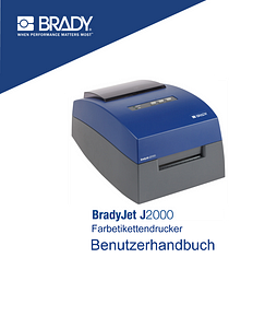 BradyJet J2000 Printer User Manual