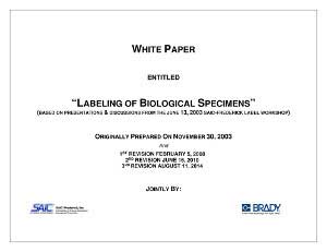 NCI Specimen Labeling Whitepaper 2014 - US