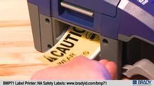 BMP71 Printer safety label