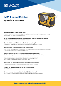 M211 Label Printer - Questions & answers