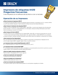 Preguntas frecuentes de la M410
