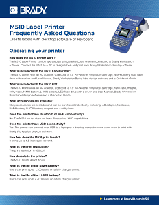 M510 Portable Industrial Label Printer - Brady Part: M510 | Brady ...