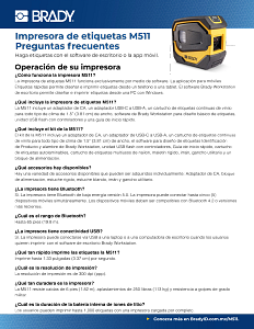 Preguntas frecuentes de la M511