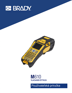 M610 TLAČIAREŇ ŠTÍTKOV Používateľská príručka